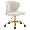 Meridian Furniture Finley Swivel And Adjustable Velvet Office Chair, Cream, Rich Gold Base -Boraam Industries Shop 0071bf3e02682f1d 4646 w800 h800 b1 p0