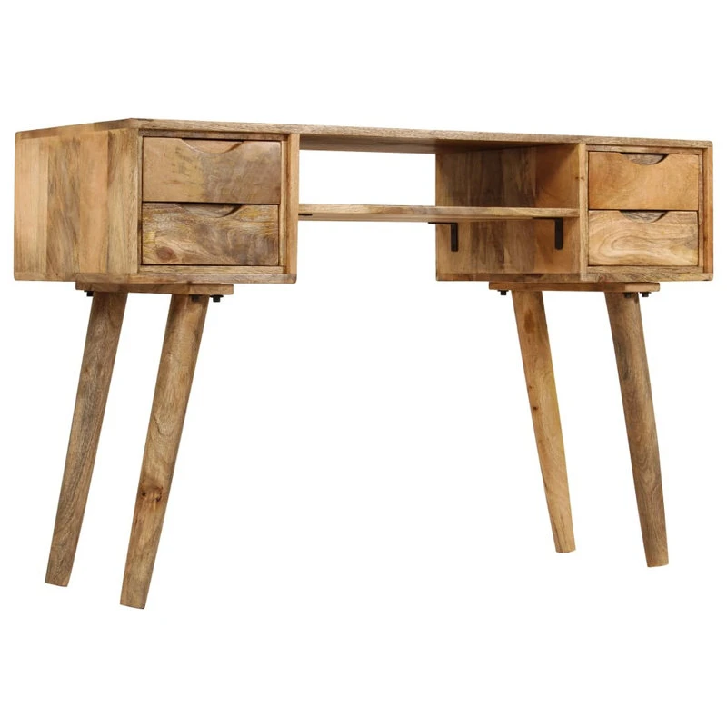 Vida XL International B.V. VidaXL Solid Wood Mango Writing Desk 45.3" Computer Table School Office Study 7 Vida XL International B.V. VidaXL Solid Wood Mango Writing Desk 45.3" Computer Table School Office Study - Image 5