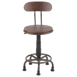 Lumisource Dakota Task Chair, Antique Metal And Espresso Bamboo -Boraam Industries Shop 01718e7c0acbb1fd 1524 w800 h800 b1 p0