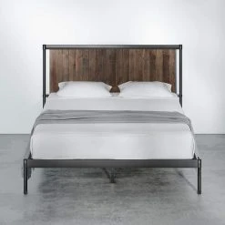 Decorn Modern Industrial Platform Bed, Hardwood Construction With Panel Headboard, King -Boraam Industries Shop 01b1b90d0148bf71 5558 w800 h800 b0 p0