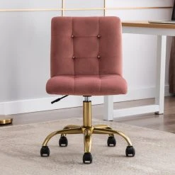 Duhome Elegant Lifestyle Rhinestone Square Tufted Desk Chair, Pink-Velvet -Boraam Industries Shop 02d1c1030098d7f5 5851 w800 h800 b0 p0