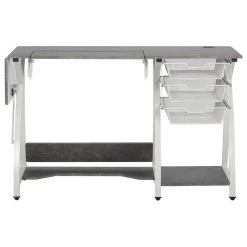 SD Studio Designs Pro Stitch Sewing, Hobby, Computer Table - White, Concrete -Boraam Industries Shop 02f103e50101806e 2097 w800 h800 b1 p0