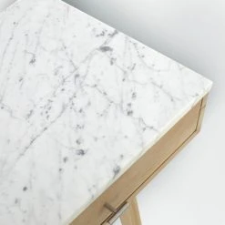The Bianco Collection (TBC) Viola 44" Rectangular Italian Carrara White Marble Writing Desk With Oak Leg -Boraam Industries Shop 03c1c0f60e9db4ab 4114 w800 h800 b0 p0