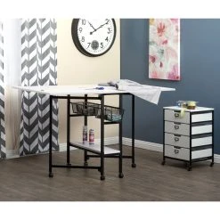Studio Designs Sew Ready Cutting Table With Baskets 36" Fixed Height In Charcoal, White 11 Studio Designs Sew Ready Cutting Table With Baskets 36" Fixed Height In Charcoal, White -Boraam Industries Shop 03d196a10b685cfc 4824 w800 h800 b0 p0