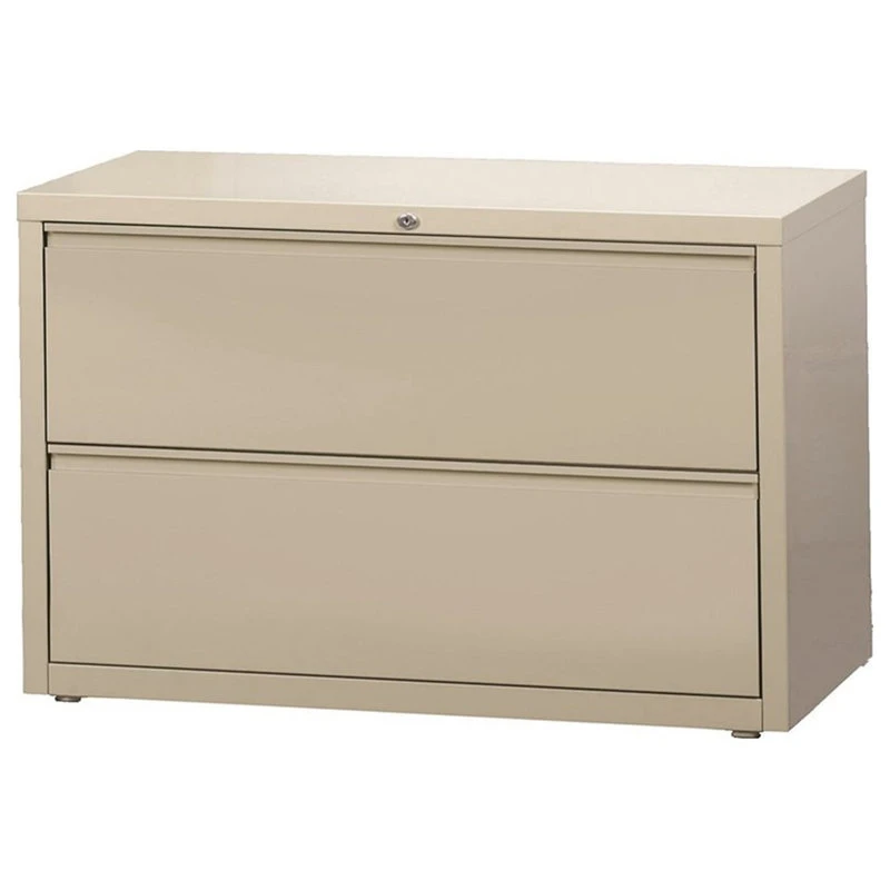 UrbanPro 42" Wide Metal 2 Drawer Lateral File Cabinet In Putty/Beige 3 UrbanPro 42" Wide Metal 2 Drawer Lateral File Cabinet In Putty/Beige