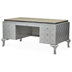 Michael Amini Hollywood Swank Desk, Pearl Caviar