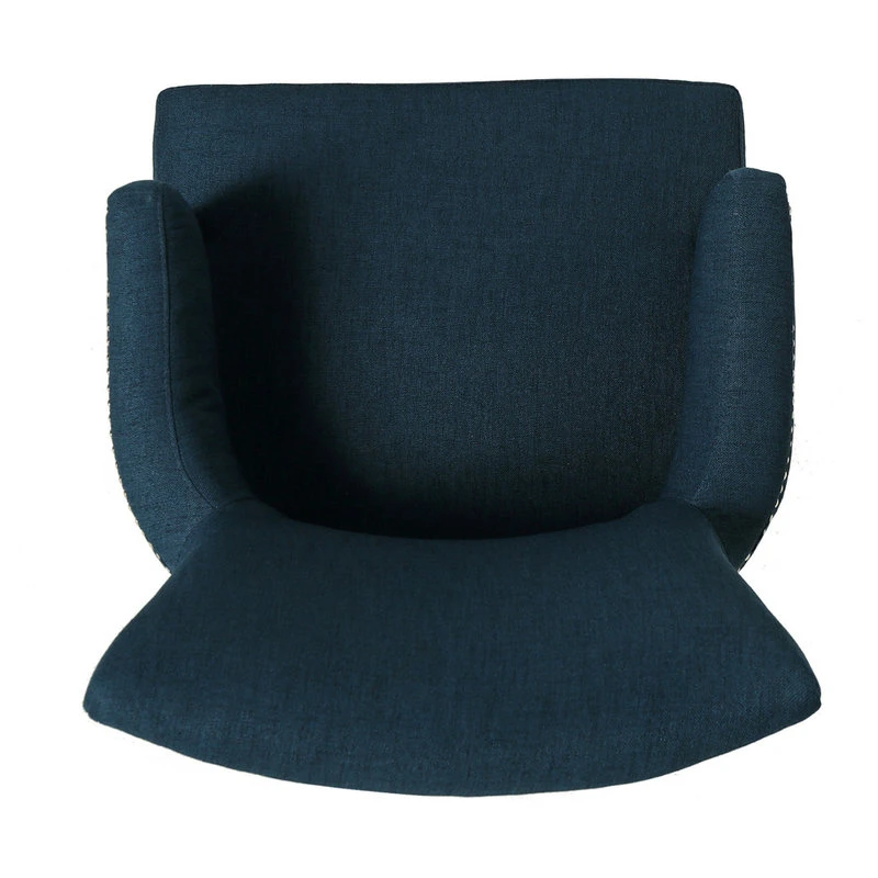 GDFStudio GDF Studio May Traditional Home Office Chair, Navy Blue/Chrome 9 GDFStudio GDF Studio May Traditional Home Office Chair, Navy Blue/Chrome - Image 7