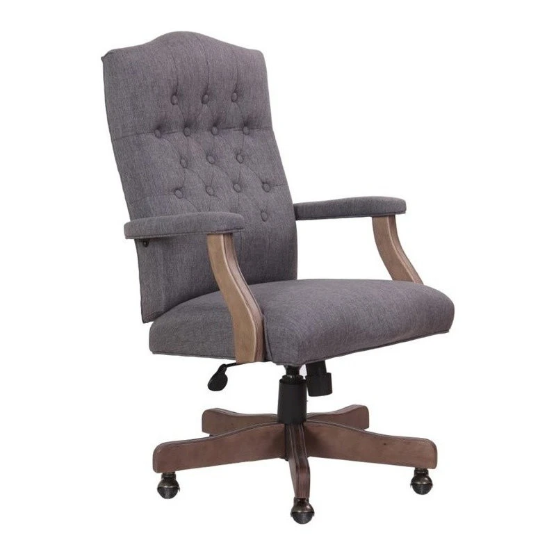 Boss Office Products Boss Refined Rustic Executive Chair In Slate Gray Commercial Grade 3 Boss Office Products Boss Refined Rustic Executive Chair In Slate Gray Commercial Grade