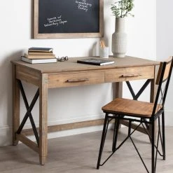 Uniek McGovern 2-Drawer Wood Desk, Natural 47x23.5x29.5 -Boraam Industries Shop 08b18e0e0c6b24e3 8324 w800 h800 b0 p0