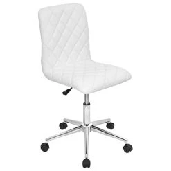 Lumisource Caviar Desk Chair In White Finish OC-TW-CAV W