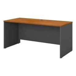 Bush Business Furniture Series C 60W X 24D Credenza Desk In Natural Cherry - Engineered Wood