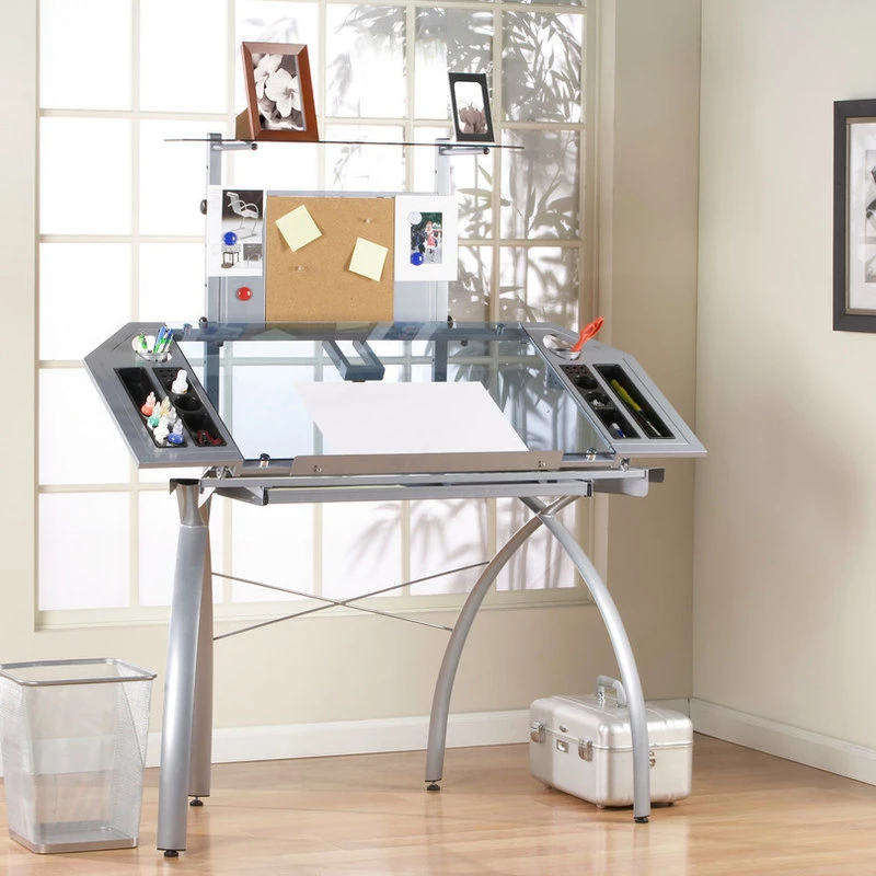 Studio Designs Futura Tower, Silver/Blue Glass 4 Studio Designs Futura Tower, Silver/Blue Glass - Image 2