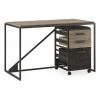 Bush Business Furniture Bush Furniture Refinery 50" Industrial Writing Desk With Mobile File Cabinet