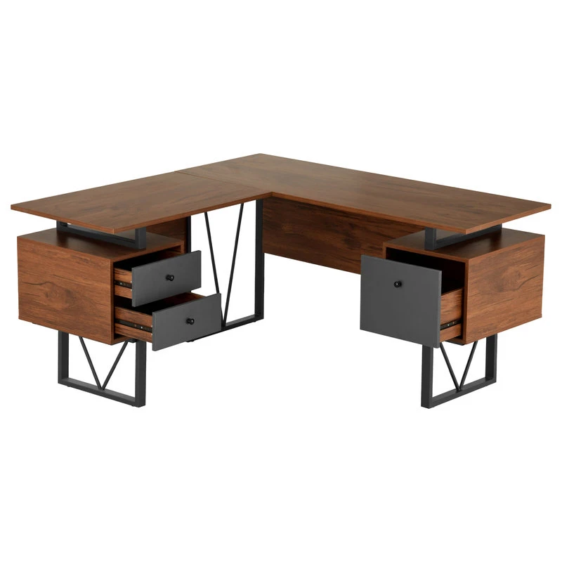 Rta Products- L Reversible L-Shape Computer Desk With Drawers And File Cabinet 10 Rta Products- L Reversible L-Shape Computer Desk With Drawers And File Cabinet - Image 8