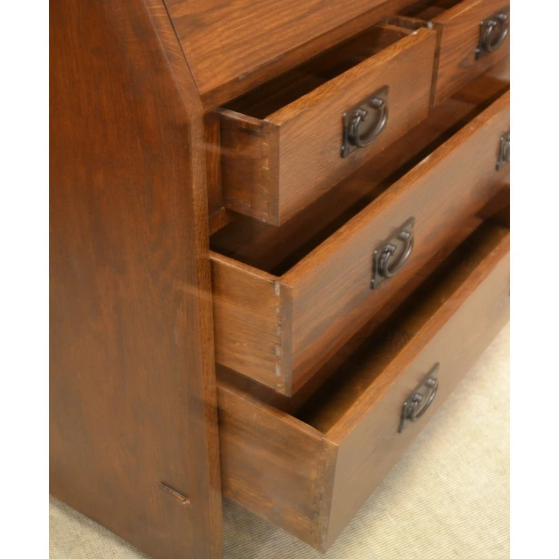 Crafters And Weavers Mission Oak Secretary Desk 6 Crafters And Weavers Mission Oak Secretary Desk - Image 4