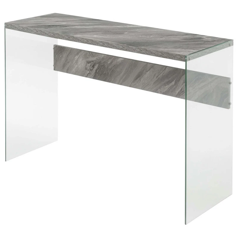 Convenience Concepts Soho Gray Faux Marble And Glass Console Table R4-0555 5 Convenience Concepts Soho Gray Faux Marble And Glass Console Table R4-0555 - Image 3