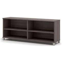 Bestar Pro-Linea Credenza In Bark Grey