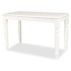 Uniek Turin Wood Writing Desk Table, White