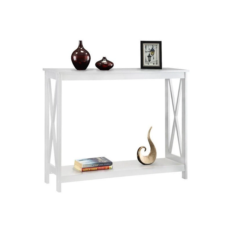 Convenience Concepts Oxford Console Table In White Wood Finish 3 Convenience Concepts Oxford Console Table In White Wood Finish