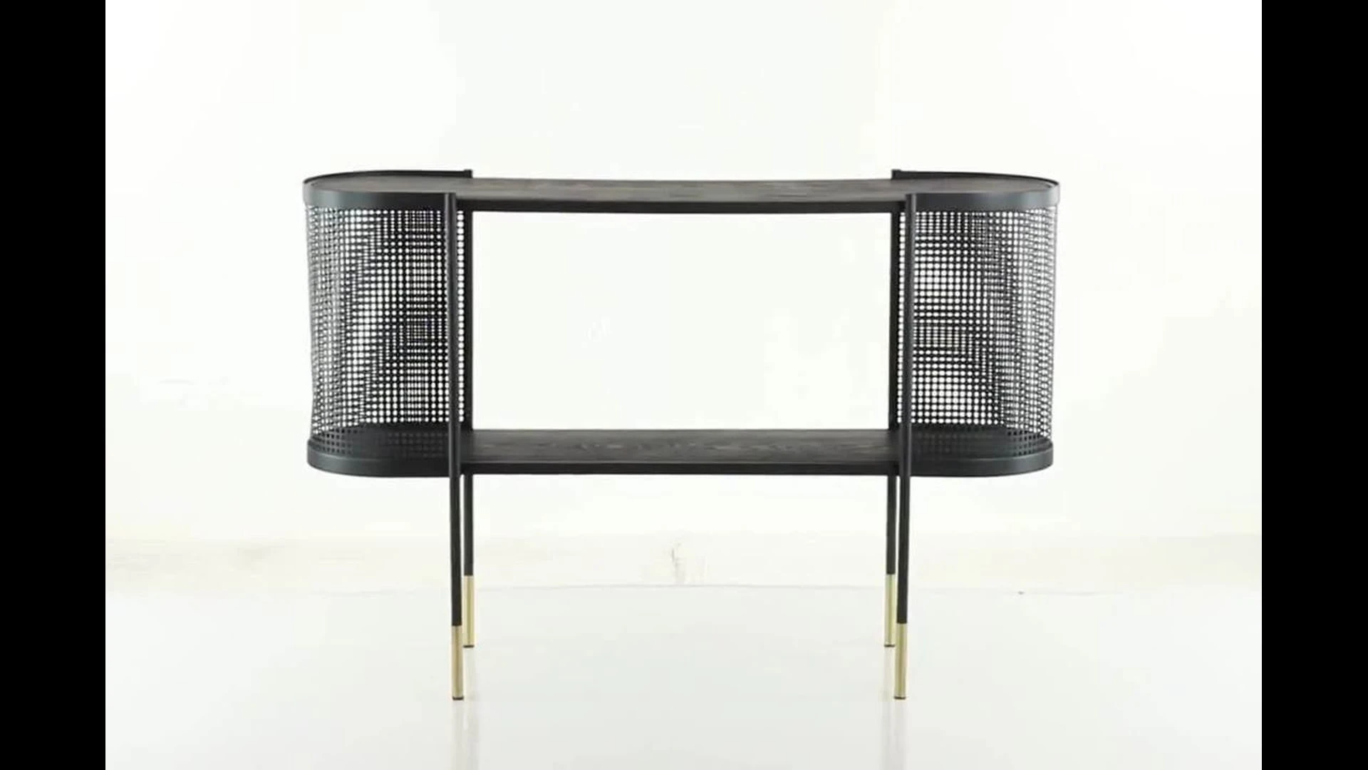 Brimfield & May Contemporary Black Metal Console Table 43309 4 Brimfield & May Contemporary Black Metal Console Table 43309 - Image 2