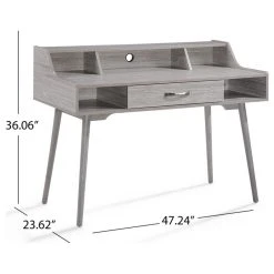 GDFStudio GDF Studio Belinda Mid Century Modern Finished Fiberboard Home Office Desk, Gray 23 GDFStudio GDF Studio Belinda Mid Century Modern Finished Fiberboard Home Office Desk, Gray -Boraam Industries Shop 11c186330f9074bc 6402 w800 h800 b1 p0