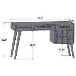 M Mod-Arte Honeycomb Office Desk With File Cabinet, Natural -Boraam Industries Shop 1231adb800380ec1 6529 w800 h800 b1 p0