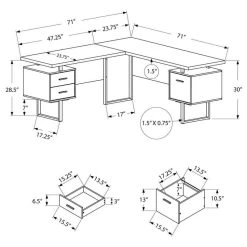 Monarch Specialties Computer Desk, Home Office, Corner, 70"L, L Shape, Work, Laptop, Metal, Brown, Taupe 7 Monarch Specialties Computer Desk, Home Office, Corner, 70"L, L Shape, Work, Laptop, Metal, Brown, Taupe -Boraam Industries Shop 12f1b0ce0fb57a06 3975 w800 h800 b1 p0