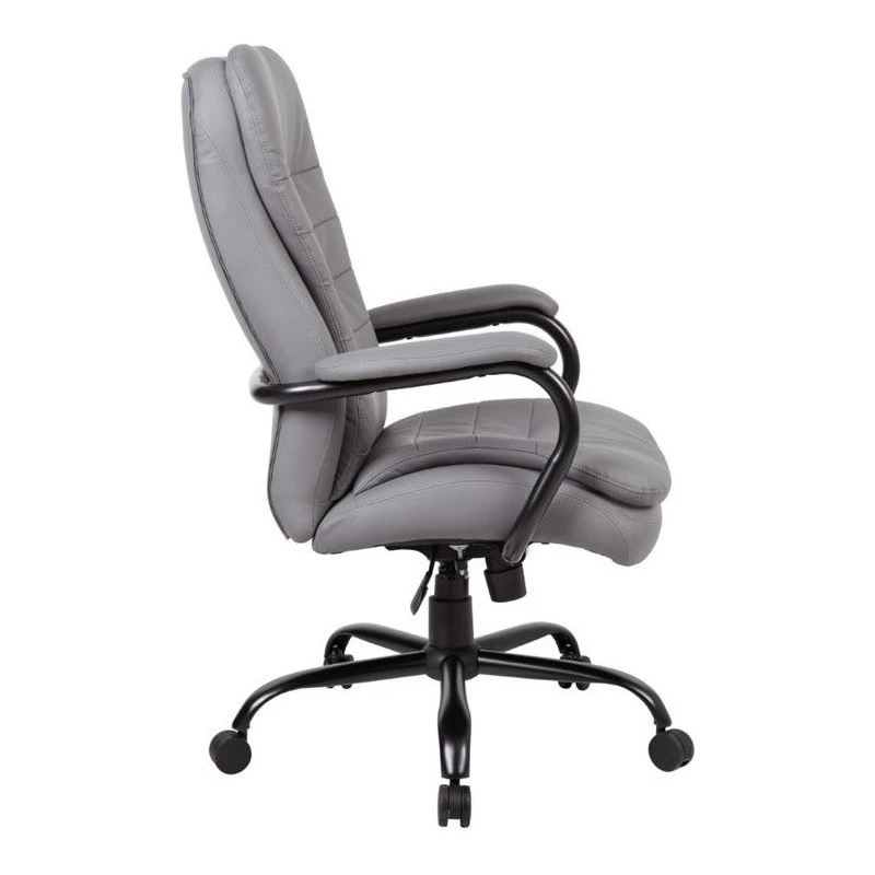 Boss Office Products Boss Office Heavy Duty Double Plush CaressoftPlus Chair In Gray 6 Boss Office Products Boss Office Heavy Duty Double Plush CaressoftPlus Chair In Gray - Image 4