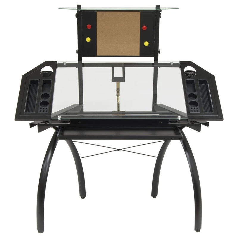 Offex Home Office Futura Tower, Black/Clear Glass 7 Offex Home Office Futura Tower, Black/Clear Glass - Image 5