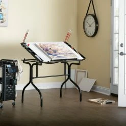 Studio Designs Folding Craft Station, Black/White -Boraam Industries Shop 148171b503613123 4335 w800 h800 b0 p0