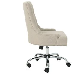 GDFStudio GDF Studio Bagnold Home Office Fabric Desk Chair, Wheat/Chrome -Boraam Industries Shop 156167b301e654cd 5239 w800 h800 b1 p0
