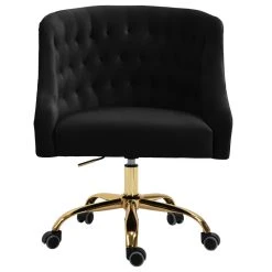 Meridian Furniture Arden Swivel And Adjustable Velvet Office Chair, Black, Rich Gold Base -Boraam Industries Shop 16317f5302682f3a 5383 w800 h800 b1 p0