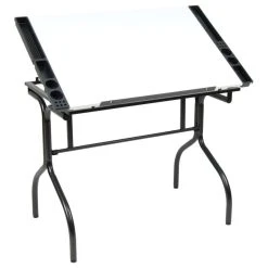 Studio Designs Folding Craft Station, Black/White