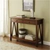 Linon Home Decor Products Linon Titian Wood One Drawer Console Table In Brown