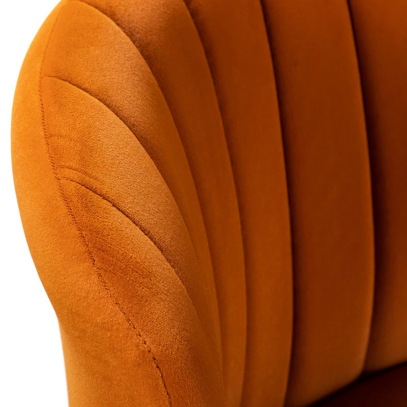 Karat Home Swivel Task Chair With Tufted Back, Orange 9 Karat Home Swivel Task Chair With Tufted Back, Orange - Image 7