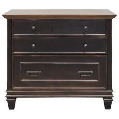 EFurnish Vintage File Cabinet, Tapered Legs And 3 Storage Drawers With Side Lock, Brown -Boraam Industries Shop 1731e76a02a9179a 0428 w800 h800 b1 p0