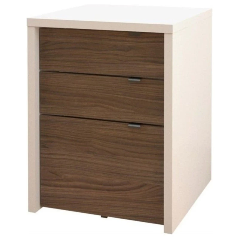 Atlin Designs 3 Drawer Filing Cabinet In White And Walnut 4 Atlin Designs 3 Drawer Filing Cabinet In White And Walnut - Image 2