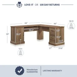 Belleze Modern Corner L-Shaped Home Office Computer Laptop Desk, Rustic Oak 11 Belleze Modern Corner L-Shaped Home Office Computer Laptop Desk, Rustic Oak -Boraam Industries Shop 18d1fd1c0333c14e 3742 w800 h800 b0 p0