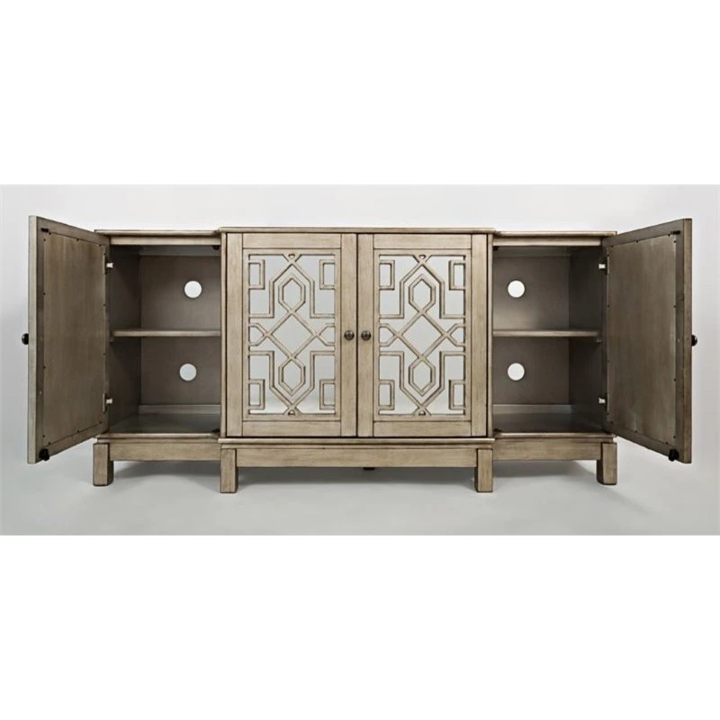 Jofran Casa Bella 70" Mirrored Console- Vintage Silver 7 Jofran Casa Bella 70" Mirrored Console- Vintage Silver - Image 5