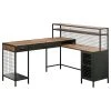 Sauder Boulevard Cafe Mid-Century Metal L-Shape Computer Desk In Vintage Oak -Boraam Industries Shop 19318ce60e3a584f 3850 w800 h800 b1 p0