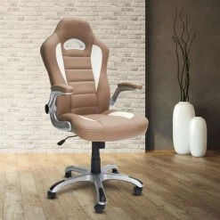 Rta Products- L Techni Mobili Sport Race Executive Chair, Camel -Boraam Industries Shop 19419dc50ec56678 5586 w800 h800 b0 p0
