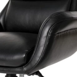 Glitzhome Mid-Century Modern Air Leatherette Adjustable Swivel High Back Office, Black 31 Glitzhome Mid-Century Modern Air Leatherette Adjustable Swivel High Back Office, Black -Boraam Industries Shop 1991a82603453865 1027 w800 h800 b0 p0