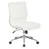 Office Star Products Armless Mid Back Manager's Faux Leather Chair In White With Chrome Base -Boraam Industries Shop 19e1128d014963d3 9196 w800 h800 b1 p0