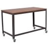 Costway Rolling Computer Desk Metal Frame PC Laptop Table Wood Top Workstation -Boraam Industries Shop 1a118cdc0beea11d 2996 w800 h800 b1 p0