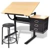 Vida XL International B.V. VidaXL Adjustable Drawing Table With Stool 3 Drawers Tiltable Work Station -Boraam Industries Shop 1a41f51b0ec7496e 4900 w800 h800 b1 p0