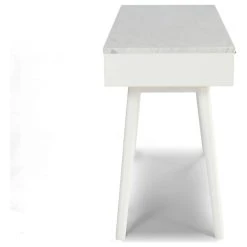 Cenports Commerce The Bianco Viola White Marble Writing Desk With White Leg TBC-4103-PT1730-WHT -Boraam Industries Shop 1ac1fcd1001860f0 0709 w800 h800 b1 p0