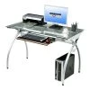 Rta Products- L Techni Mobili Glass-Top Computer Desk In Clear