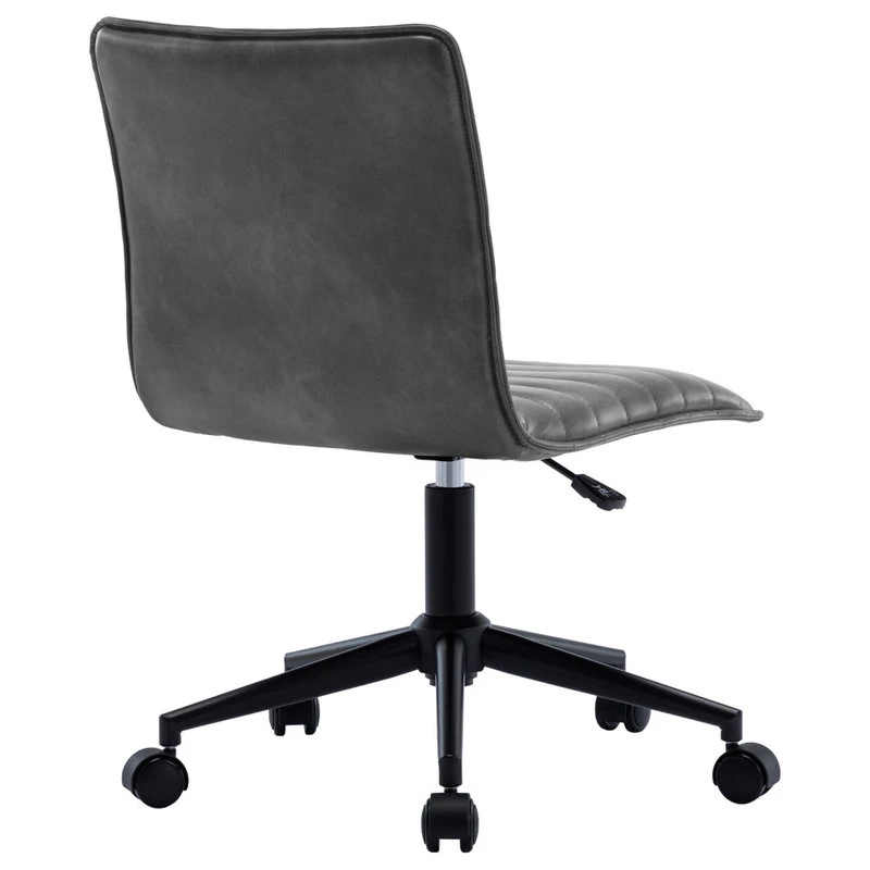Duhome Elegant Lifestyle Horizontal Stitching Armless Swivel Task Chair, Grey 7 Duhome Elegant Lifestyle Horizontal Stitching Armless Swivel Task Chair, Grey - Image 5