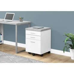 Offex Contemporary Multi-Functional 3 Drawer Filing Cabinet White/Black/Grey 7 Offex Contemporary Multi-Functional 3 Drawer Filing Cabinet White/Black/Grey -Boraam Industries Shop 1d21555f0f3529a6 9726 w800 h800 b0 p0