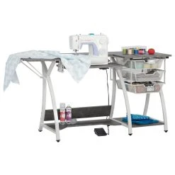 SD Studio Designs Pro Stitch Sewing, Hobby, Computer Table - White, Concrete -Boraam Industries Shop 1e7156fa01018071 2097 w800 h800 b1 p0 1 1